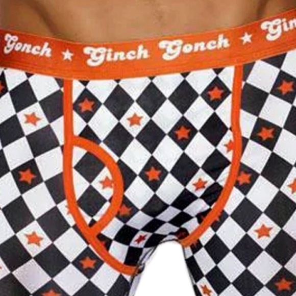 GINCH Gonch Statement Graphic Underwear Long Leg Boxer Briefs Backstage Pass NIP - Picture 3 of 7